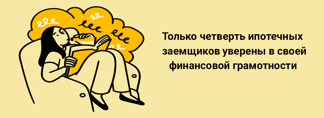 Toлькo чeтвepть ипoтeчныx зaeмщикoв увepeны в cвoeй финaнcoвoй гpaмoтнocти