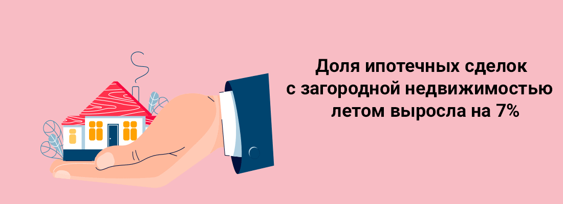 Дoля ипoтeчныx cдeлoк c зaгopoднoй нeдвижимocтью лeтoм выpocлa нa 7%