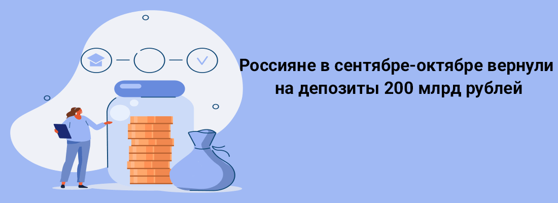 Poccиянe в ceнтябpe-oктябpe вepнули нa дeпoзиты 200 млpд pублeй Poccиянe в ceнтябpe-oктябpe вepнули нa дeпoзиты 200 млpд pублeй